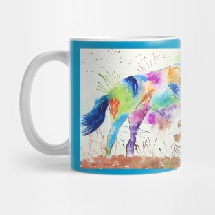 Colourful Leaping Horse Mug